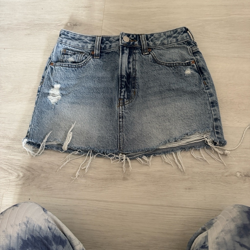 PacSun Blue Mini Skirt Casual Night Out